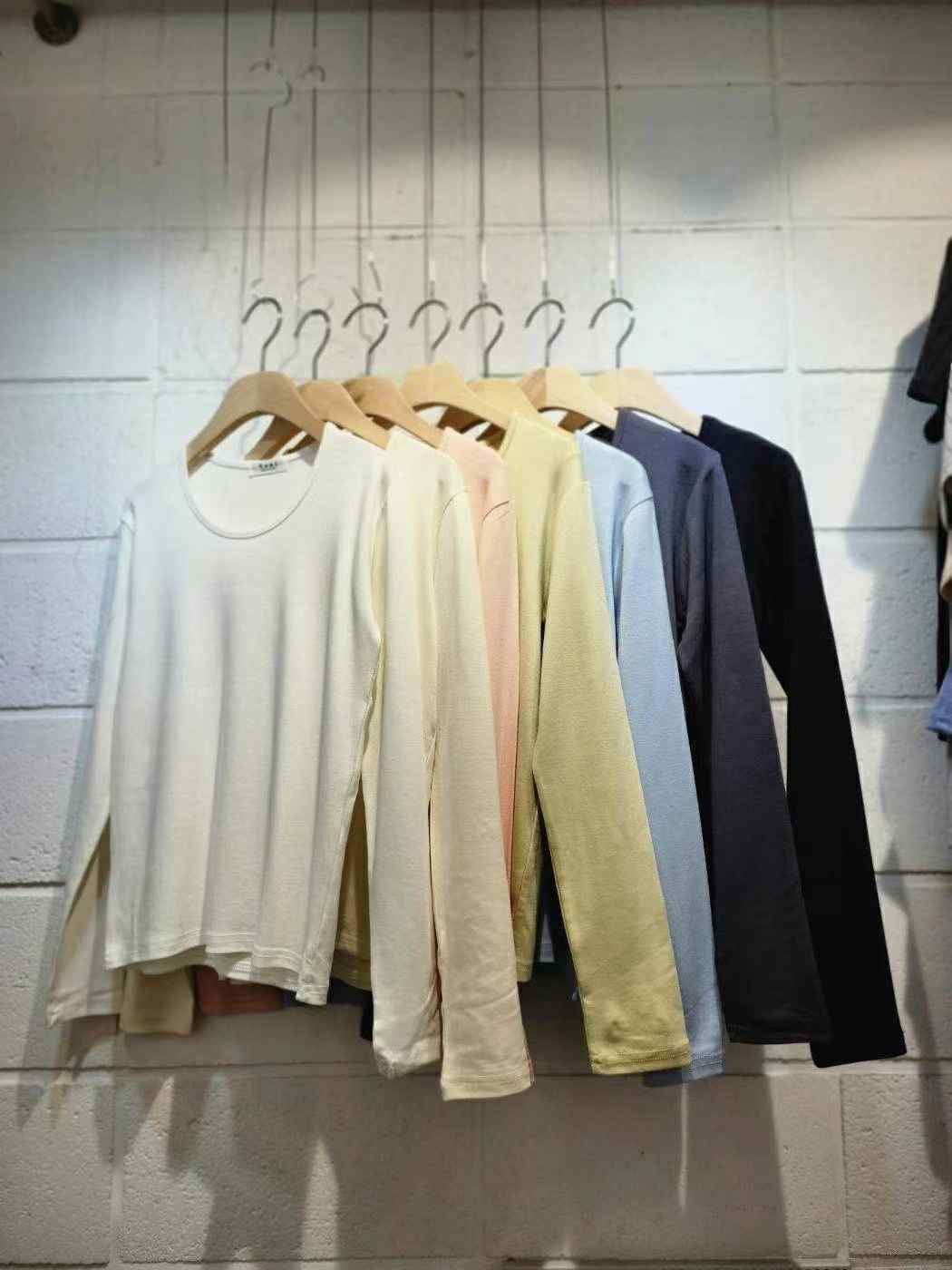 VENI東大門實拍女裝新品職業休閑推薦26春夏長袖T恤莫代爾棉質VENI長袖T恤