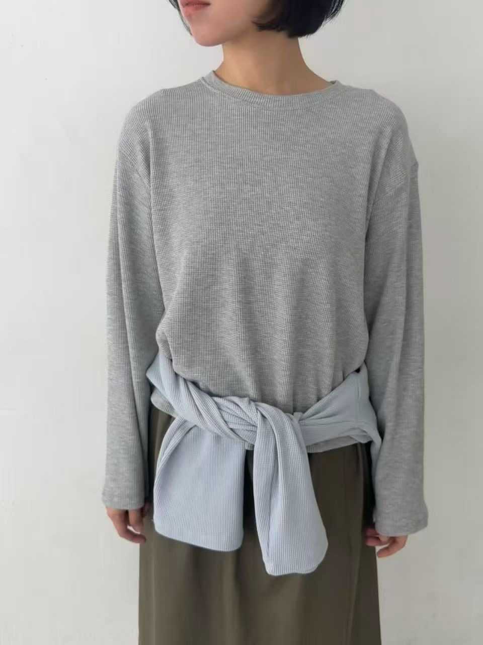 CAROLINE東大門代購女裝新品推薦人氣真品長袖T恤不含屁簾CARO_LINE長袖T恤