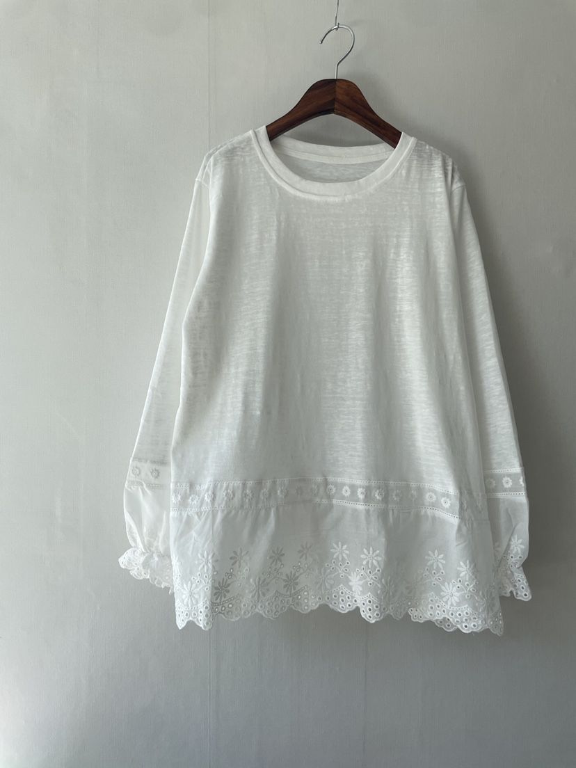 VIVANI韓國直郵女士新品真品推薦人氣時尚長袖T恤不含包蕾絲VIVANI長袖T恤