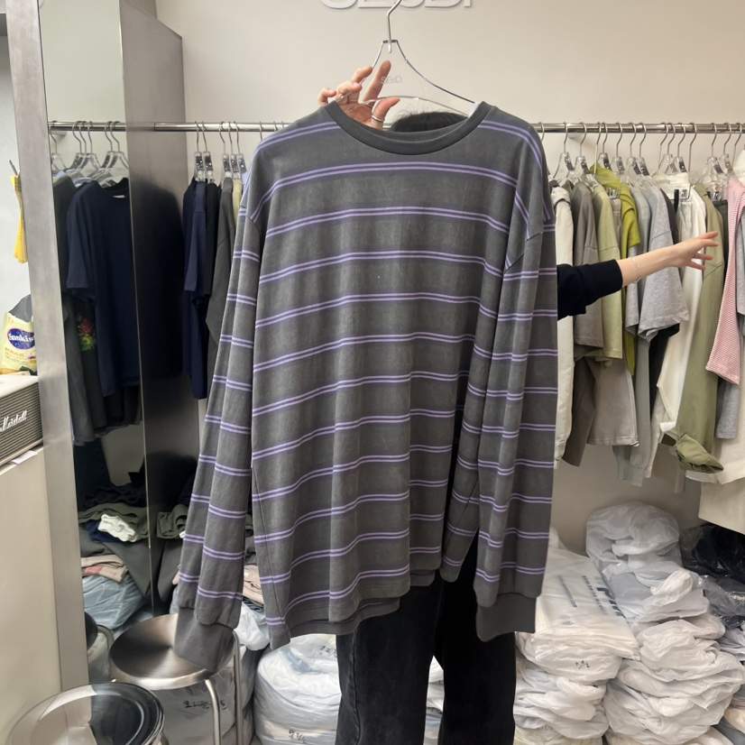 LEESEED-A韓國代購女裝新款26春夏時尚休閑職業長袖T恤條紋SEeD/LEESEED長袖T恤