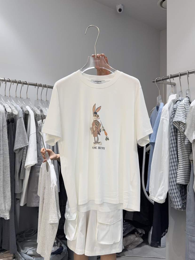 LOOKK/MIMME韓國東大門直郵女裝新款休閑26春夏熱賣T恤兔子LOOKK/MIMMET恤