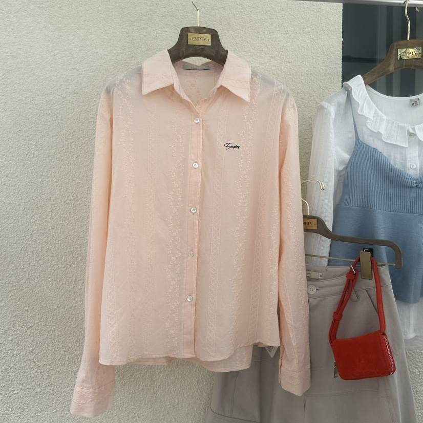 EMPTY韓國東大門直郵女裝新款26春夏熱賣職業人氣襯衫蕾絲衫EMPTY襯衫/蕾絲衫
