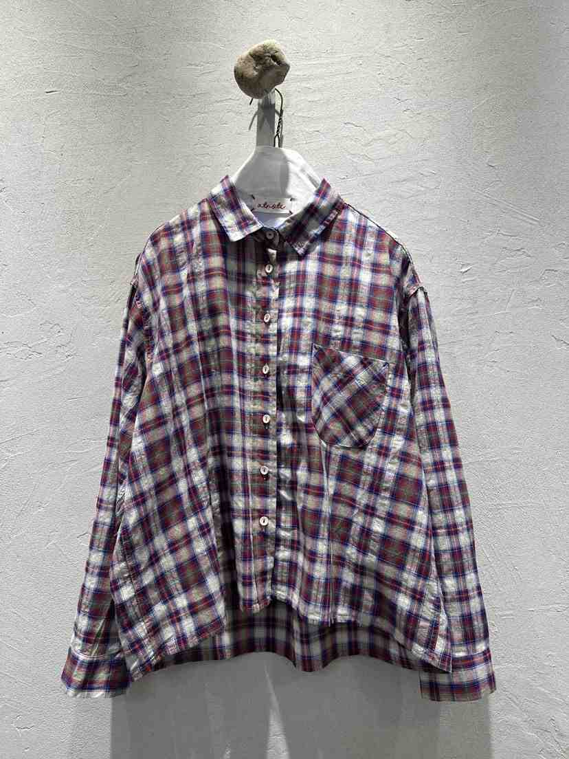 AT NOTE韓國直郵實拍女士新款時尚休閑熱賣襯衫蕾絲衫格子AT NOTE襯衫/蕾絲衫