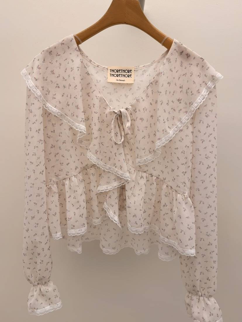 THORE韓國直郵女士新品人氣職業時尚推薦26春夏襯衫蕾絲衫THORE襯衫/蕾絲衫