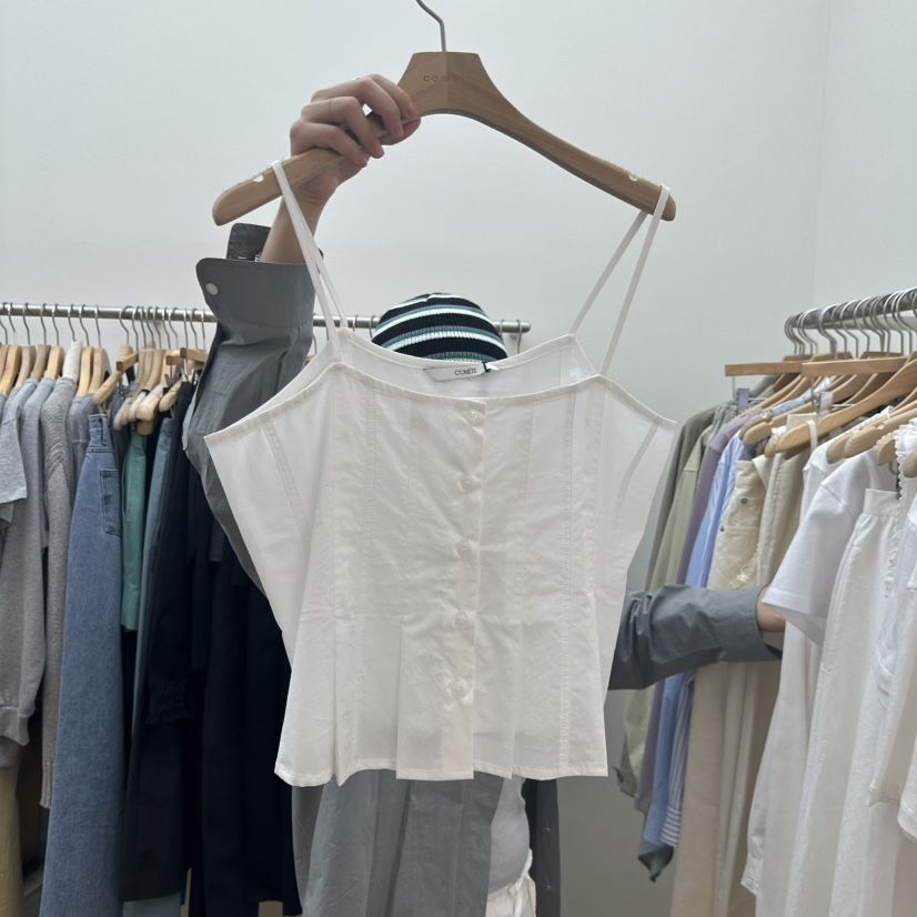 COMETE韓國東大門代購女士新款26春夏時尚推薦吊帶背心褶裥COMETE吊帶/背心