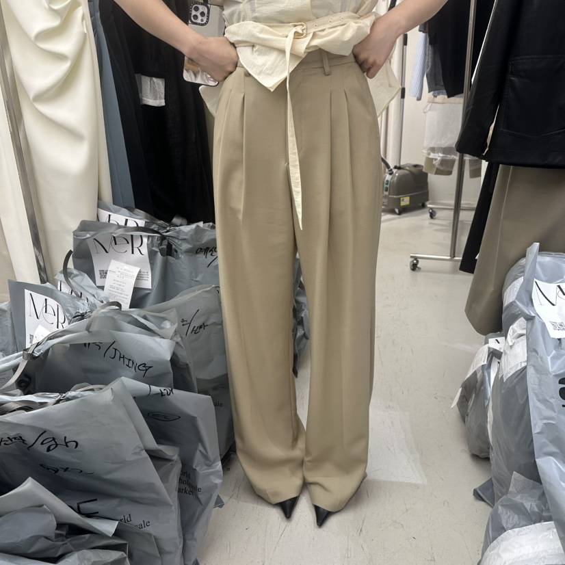 MER韓國代購女裝新款熱賣人氣休閑職業26春夏時尚推薦休閑褲MER/ANGELO BIANCO休閑褲