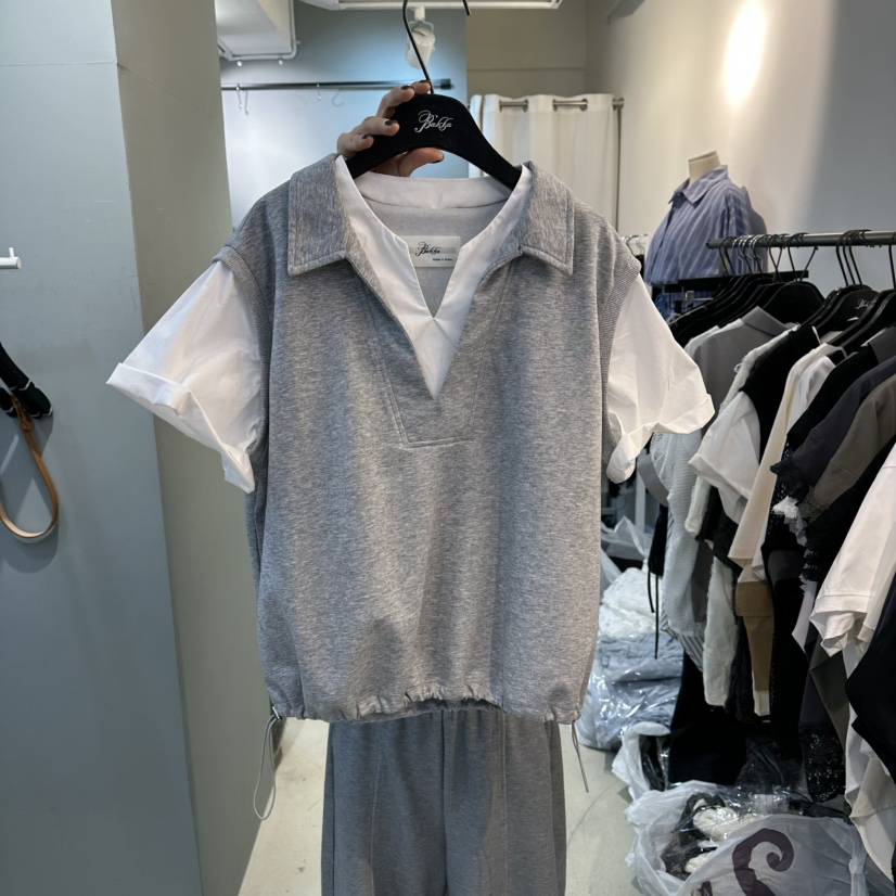 空韓國東大門代購女士新品時尚26春夏推薦人氣職業休閑T恤空T恤