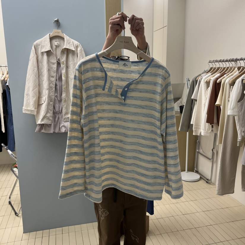 THEPLAN韓國直郵實拍女士新款職業人氣時尚熱賣休閑長袖T恤THE PLAN長袖T恤