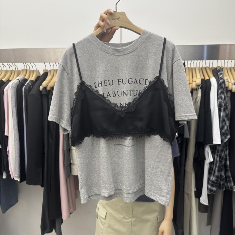 SPECIAL韓國直郵女士新品時尚職業休閑人氣熱賣T恤假兩件SPECIALT恤