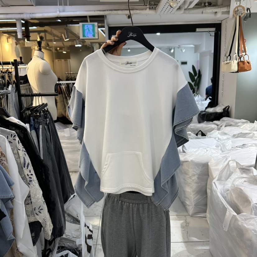 空韓國直郵女裝新品推薦時尚休閑熱賣人氣26春夏職業T恤空T恤