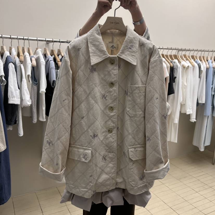 THEPLAN韓國東大門直郵女裝新品休閑職業人氣26春夏夾克刺繡THE PLAN夾克