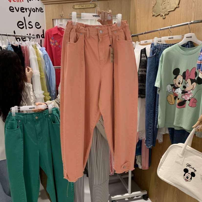 VENTI韓國直郵實拍女士新款人氣休閑推薦26春夏休閑褲褶裥紐扣VENTI休閑褲