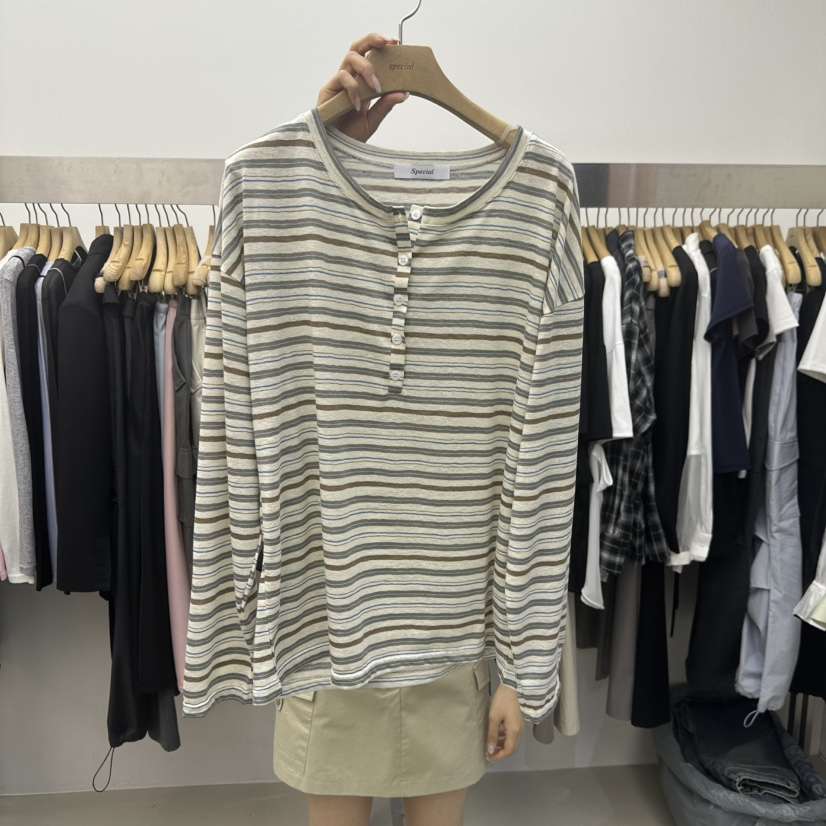 SPECIAL韓國東大門代購女士新款推薦職業休閑人氣長袖T恤SPECIAL長袖T恤