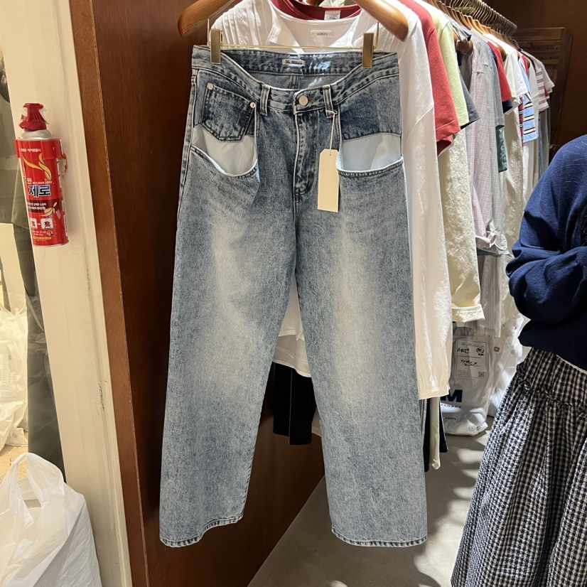 HEBON韓國直郵女裝新品休閑26春夏熱賣時尚人氣牛仔褲口袋HEBON牛仔褲