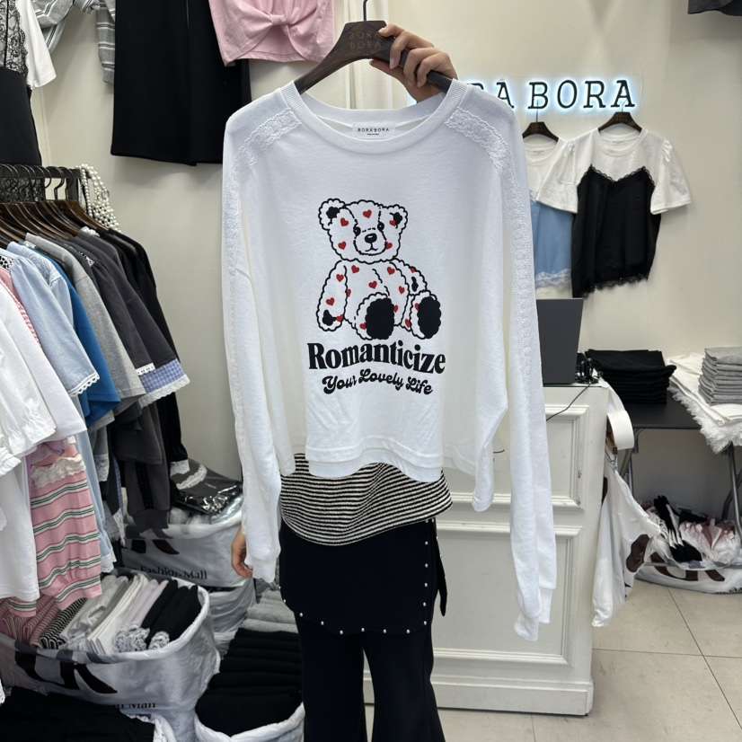 BORA BORA韓國直郵實拍女裝新款時尚熱賣26春夏人氣長袖T恤BORA BORA長袖T恤