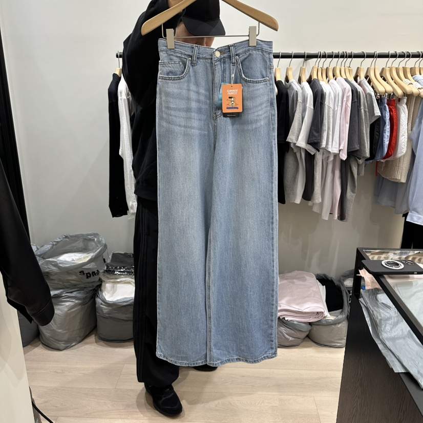 NOTTINGHAM/AVECNOUS/MODEST東大門實拍女裝新款26春夏牛仔褲亞麻NOTTINGHAM/AVECNOUS/MODEST牛仔褲