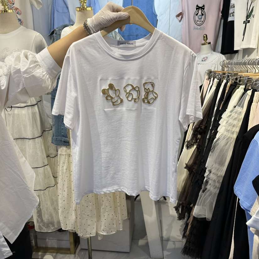 COCO HOLIC韓國代購女裝新款休閑時尚熱賣26春夏職業T恤COCO HOLICT恤