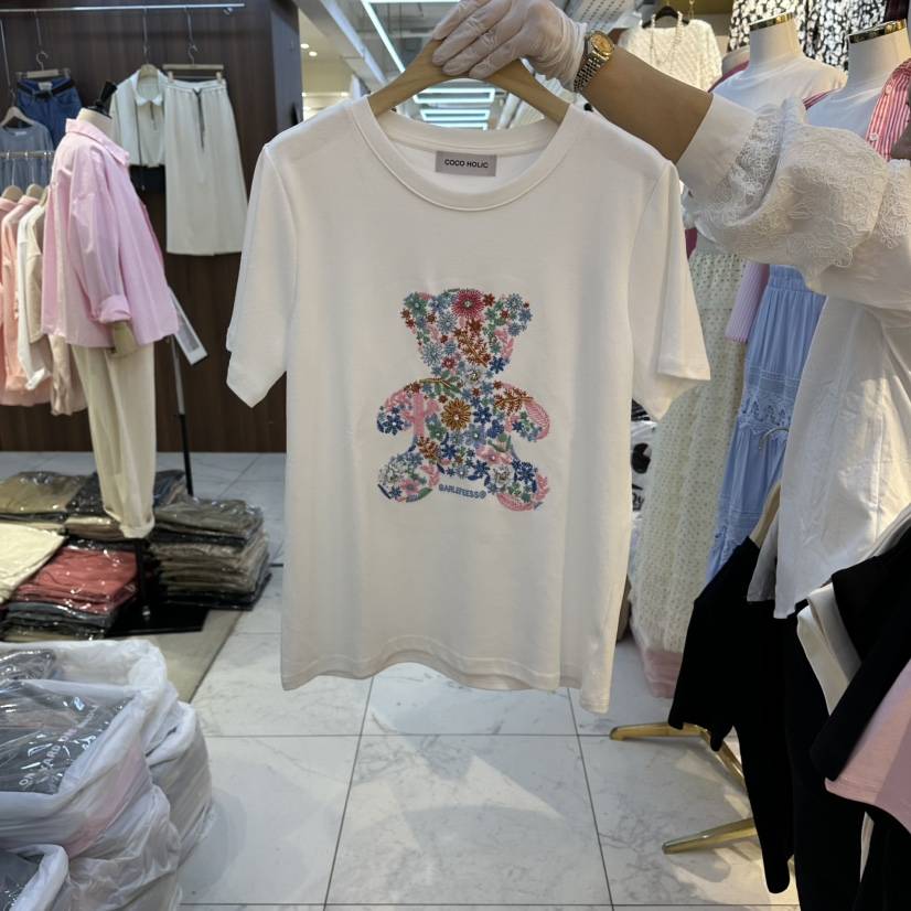 COCO HOLIC韓國直郵女士新款職業熱賣時尚推薦人氣T恤小熊COCO HOLICT恤