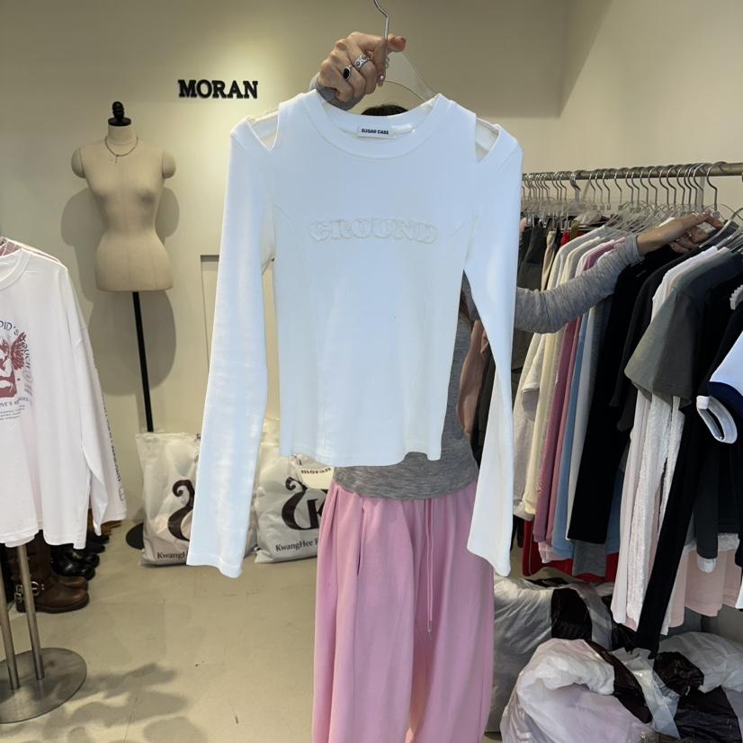 MORAN/MOSCO/SUGAR CASE東大門代購女士新款26春夏長袖T恤MORAN/MOSCO/SUGAR CASE長袖T恤