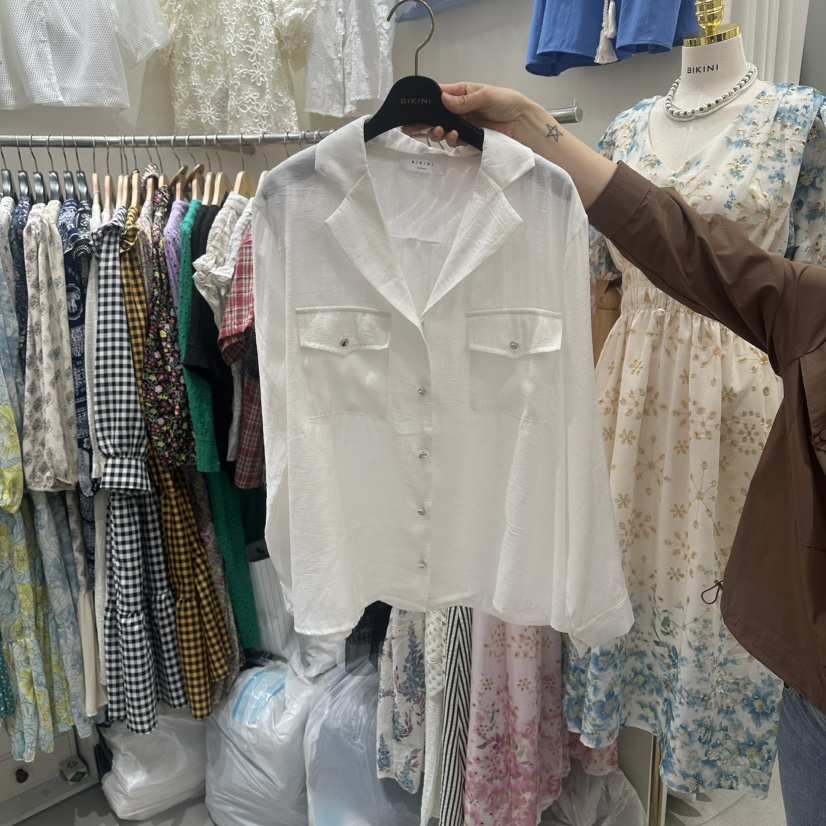 BIKINI東大門直郵女裝新款26春夏熱賣真品推薦襯衫蕾絲衫BIKINI襯衫/蕾絲衫