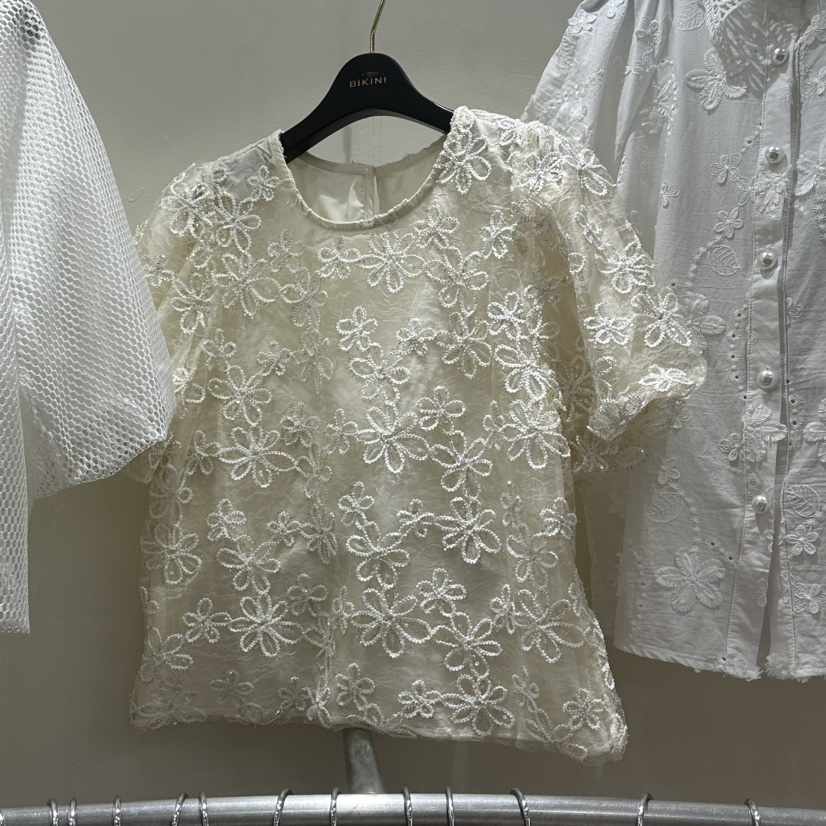 BIKINI東大門代購女裝新款時尚職業26春夏休閑襯衫蕾絲衫BIKINI襯衫/蕾絲衫