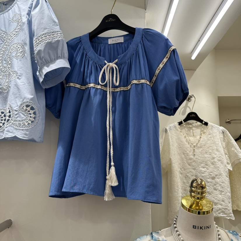 BIKINI東大門實拍女士新款推薦時尚熱賣休閑人氣襯衫蕾絲衫BIKINI襯衫/蕾絲衫