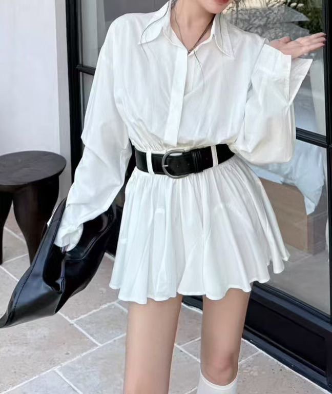 COTTON MARKET韓國直郵女士新品熱賣推薦26春夏連衣裙含腰帶COTTON MARKET連衣裙