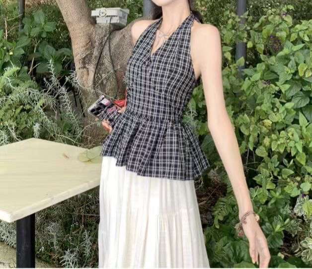 COTTON MARKET東大門實拍女裝新款人氣熱賣職業吊帶背心COTTON MARKET吊帶/背心