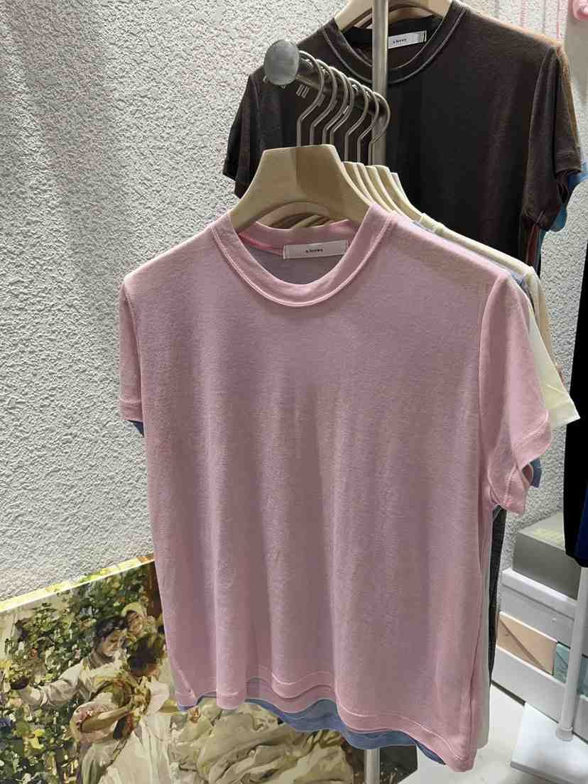 N BROWN東大門代購女士新款休閑26春夏人氣推薦職業T恤天絲N BROWNT恤