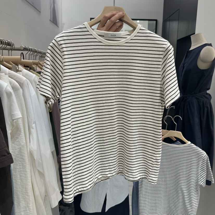 REGULARLY/PLACOR韓國東大門代購女裝新款職業人氣T恤條紋REGULARLY/PLACORT恤