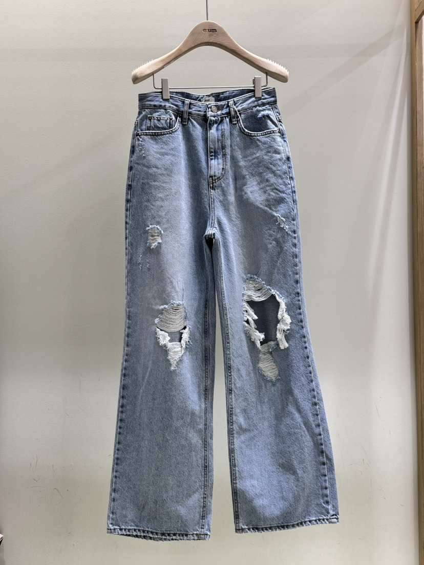 EUM韓國東大門代購女士新品人氣職業熱賣時尚推薦休閑牛仔褲EUM牛仔褲