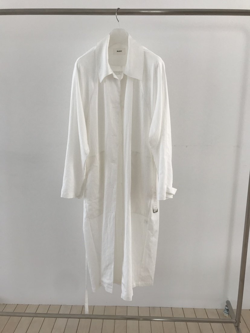 MAINT韓國直郵女裝新品熱賣時尚職業休閑推薦長款風衣含腰帶MAINT長款風衣