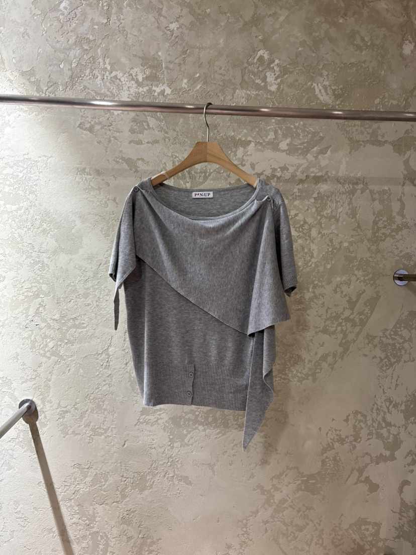 PIN-UP韓國直郵實拍女裝新款人氣26春夏職業休閑針織衫圍巾PIN-UP針織衫