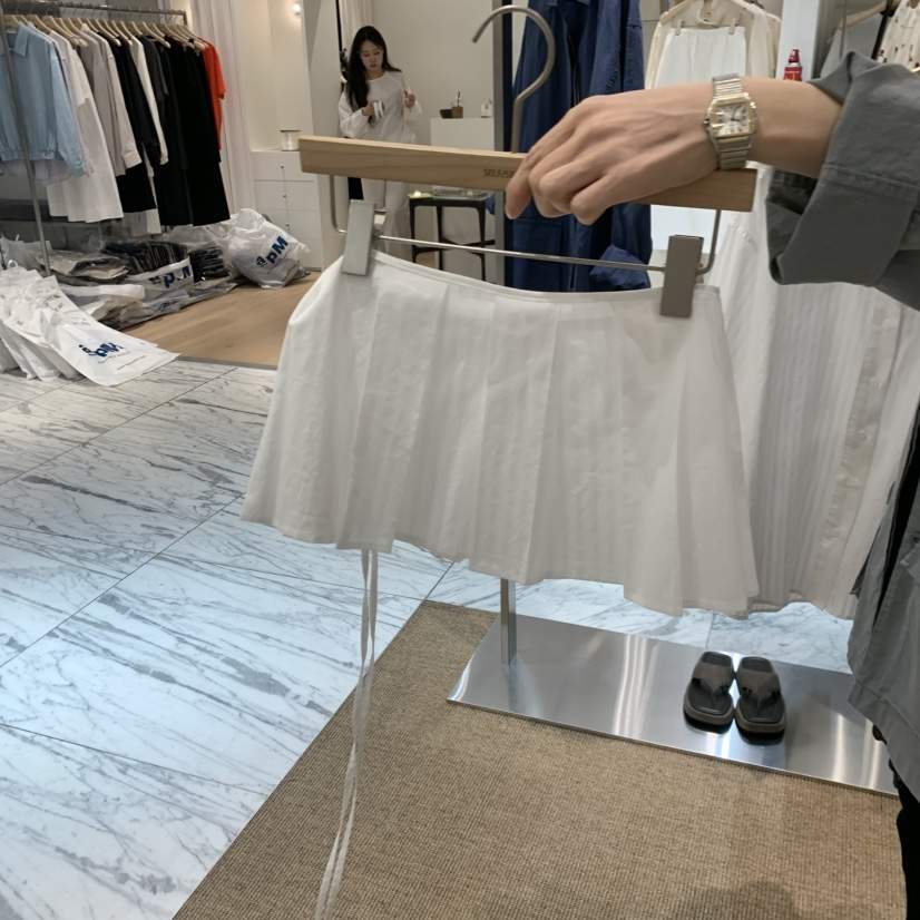 SELF SERVICE韓國直郵實拍女士新款推薦熱賣休閑短裙透明SELF SERVICE短裙