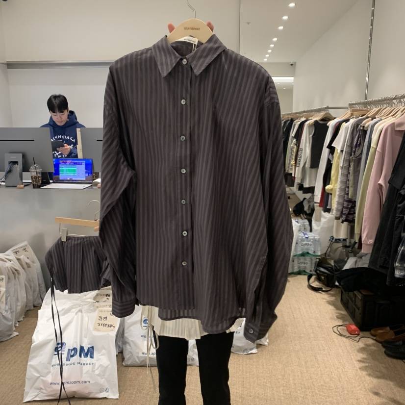 SELF SERVICE韓國代購女裝新品人氣熱賣休閑襯衫蕾絲衫透明SELF SERVICE襯衫/蕾絲衫