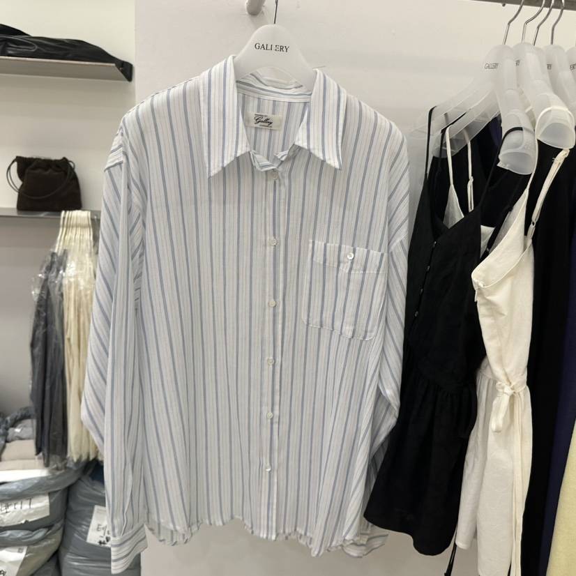 GALLERY-P韓國直郵女士新款時尚26春夏休閑襯衫蕾絲衫海軍GALLERY-P襯衫/蕾絲衫