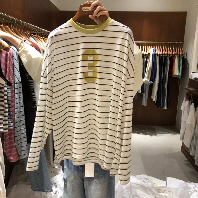 HEBON韓國東大門直郵女士新品休閑26春夏時尚長袖T恤天絲HEBON長袖T恤