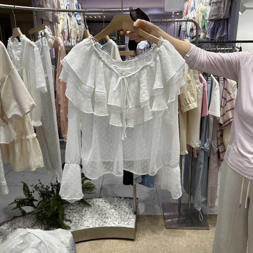 VIRUS韓國代購女裝新款推薦人氣熱賣職業26春夏襯衫蕾絲衫VIRUS襯衫/蕾絲衫