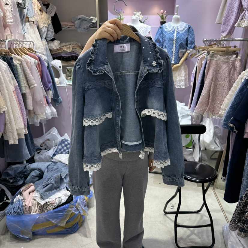 MS韓國直郵實拍女士新款26春夏人氣推薦熱賣時尚夾克喇叭形MS夾克