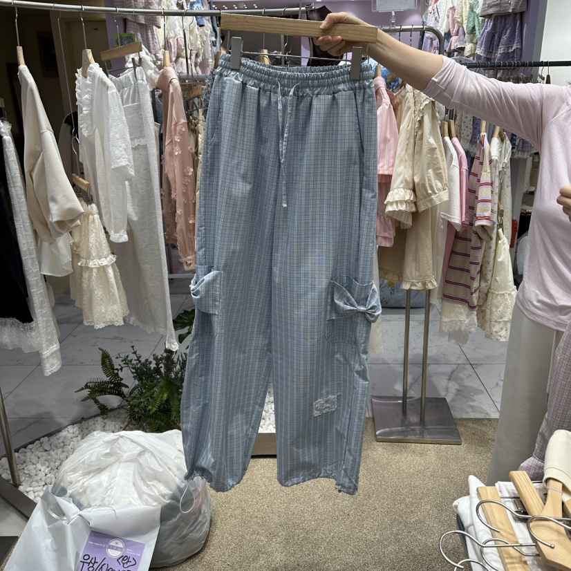 VIRUS韓國代購女士新品人氣26春夏熱賣職業推薦休閑褲格子VIRUS休閑褲