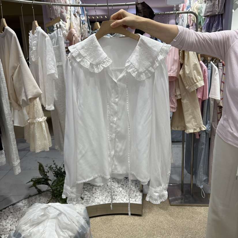 VIRUS韓國代購女士新款休閑人氣職業時尚推薦26春夏襯衫蕾絲衫VIRUS襯衫/蕾絲衫