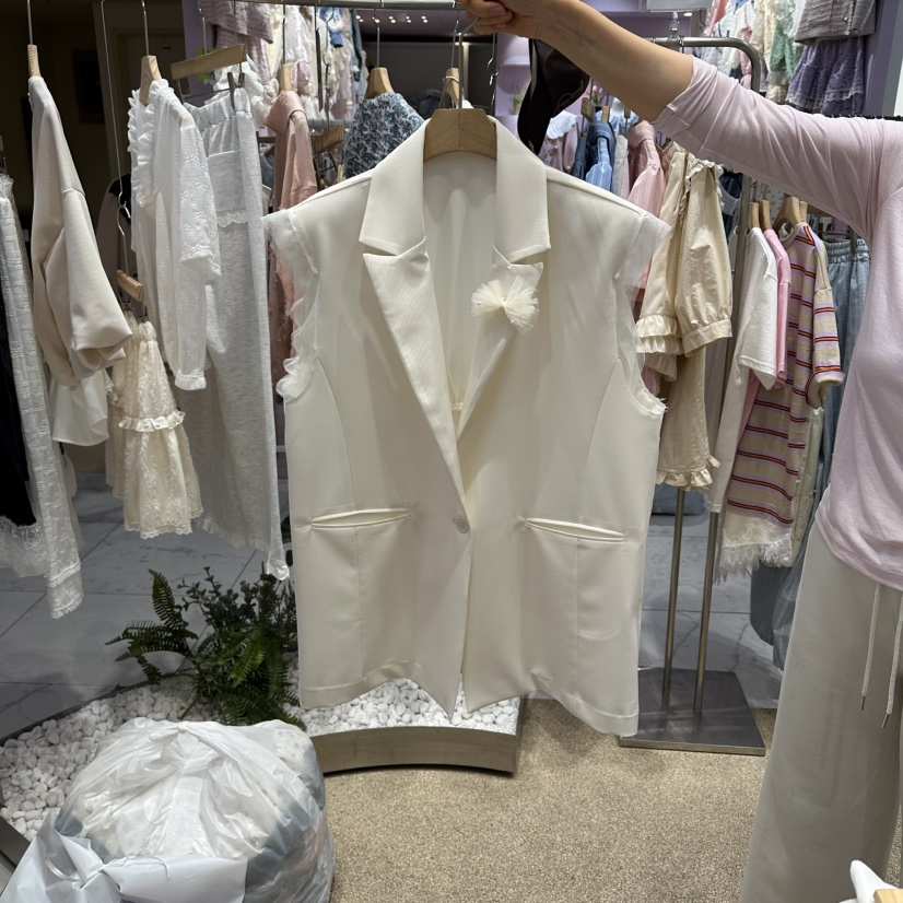 VIRUS韓國東大門直郵女士新款推薦休閑26春夏熱賣職業馬甲VIRUS馬甲