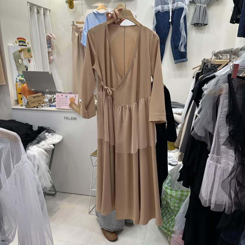 HOJAE韓國直郵實拍女士新品休閑人氣熱賣職業推薦26春夏連衣裙MID-LEVEL JUMP連衣裙