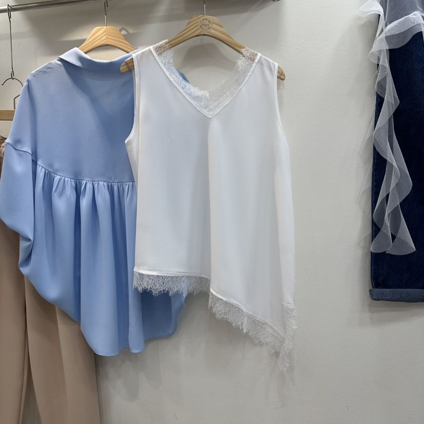 HOJAE韓國直郵實拍女裝新品時尚職業26春夏人氣吊帶背心蕾絲MID-LEVEL JUMP吊帶/背心