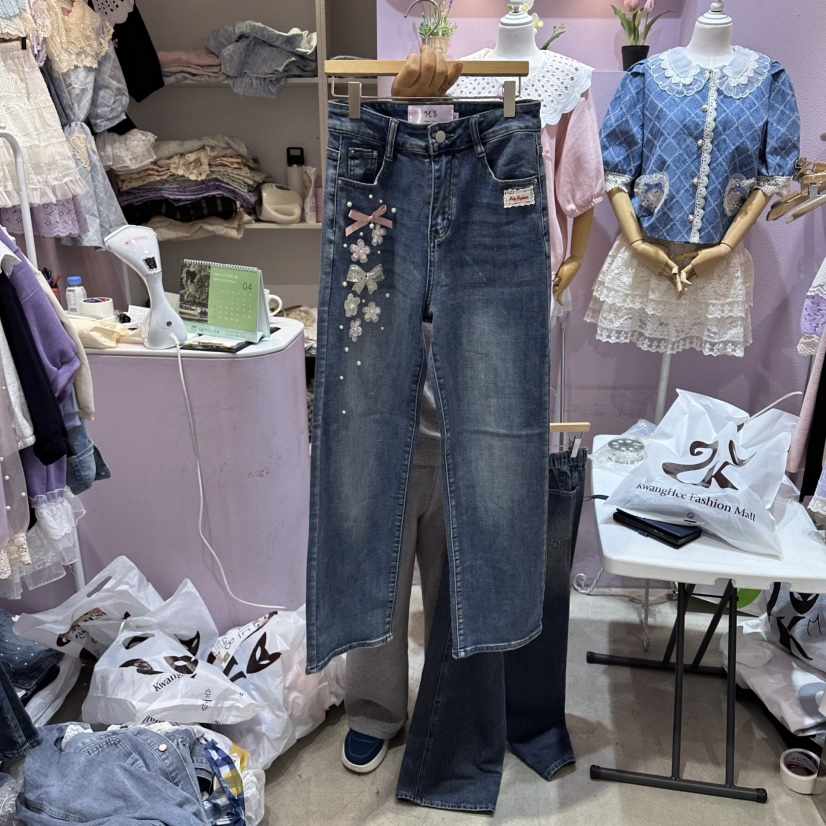 MS韓國直郵女裝新品推薦人氣熱賣時尚職業26春夏休閑牛仔褲MS牛仔褲