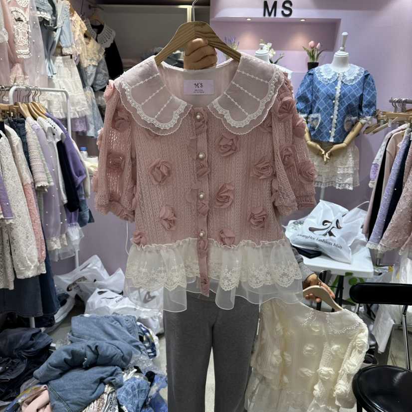 MS韓國直郵女裝新款休閑推薦熱賣職業人氣襯衫蕾絲衫羊毛衫MS襯衫/蕾絲衫