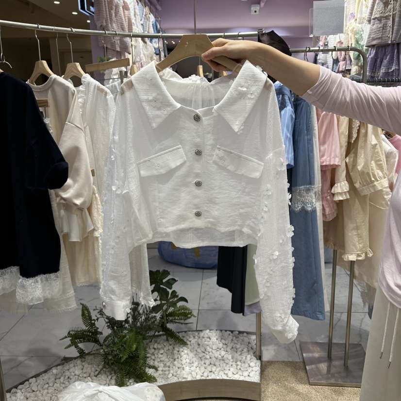 VIRUS韓國直郵實拍女裝新品時尚人氣推薦職業熱賣襯衫蕾絲衫VIRUS襯衫/蕾絲衫