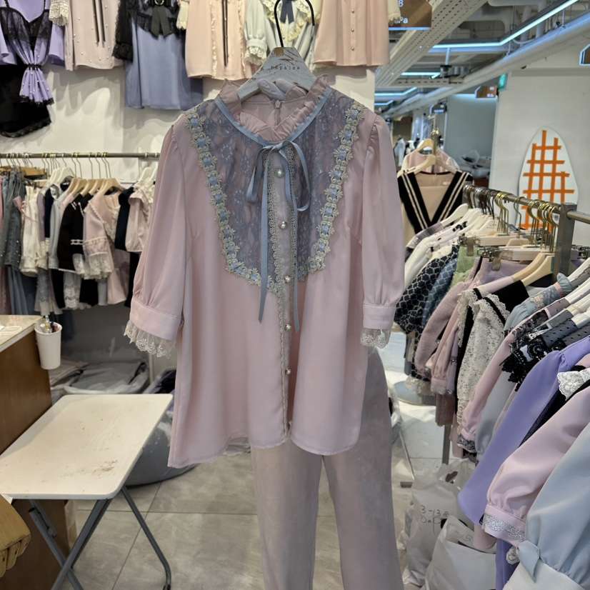 PAPA韓國直郵實拍女士新款時尚職業推薦26春夏襯衫蕾絲衫Papaine/HALMADE襯衫/蕾絲衫