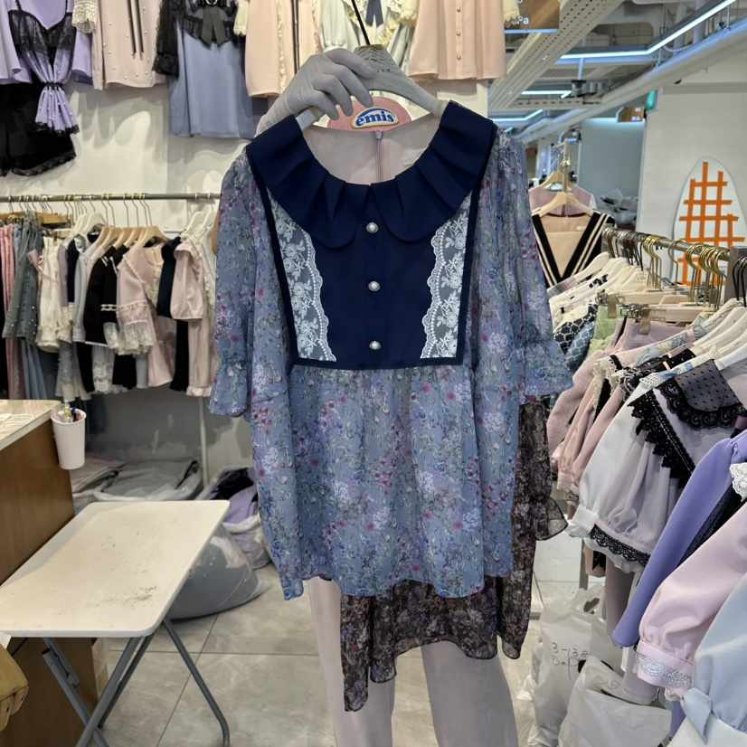 PAPA韓國代購女裝新款人氣職業熱賣休閑26春夏襯衫蕾絲衫Papaine/HALMADE襯衫/蕾絲衫