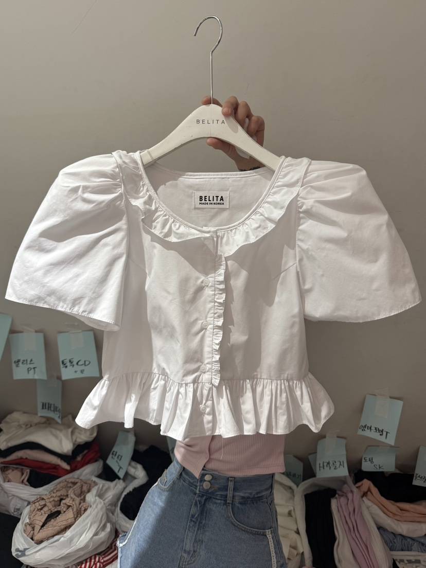 BELITA-L韓國直郵實拍女士新品熱賣26春夏時尚襯衫蕾絲衫BELITA-L襯衫/蕾絲衫